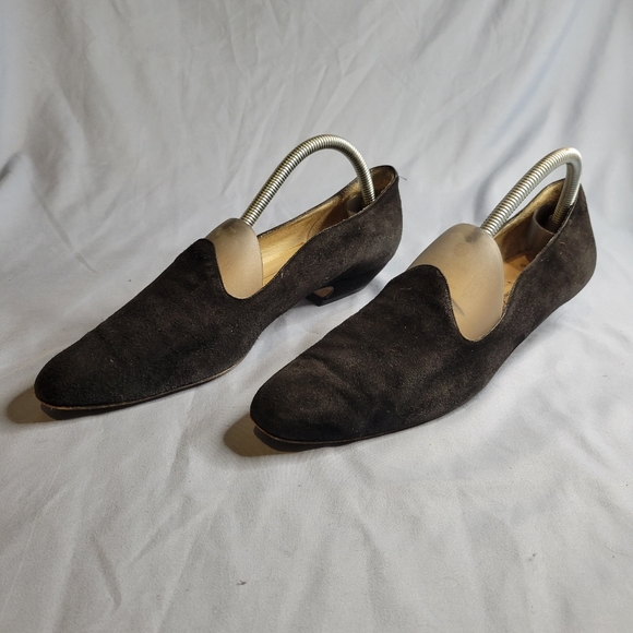 Amalfi women's black suede leather loafers - Picture 14 of 16